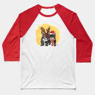 French Bulldogs Christmas Baseball T-Shirt